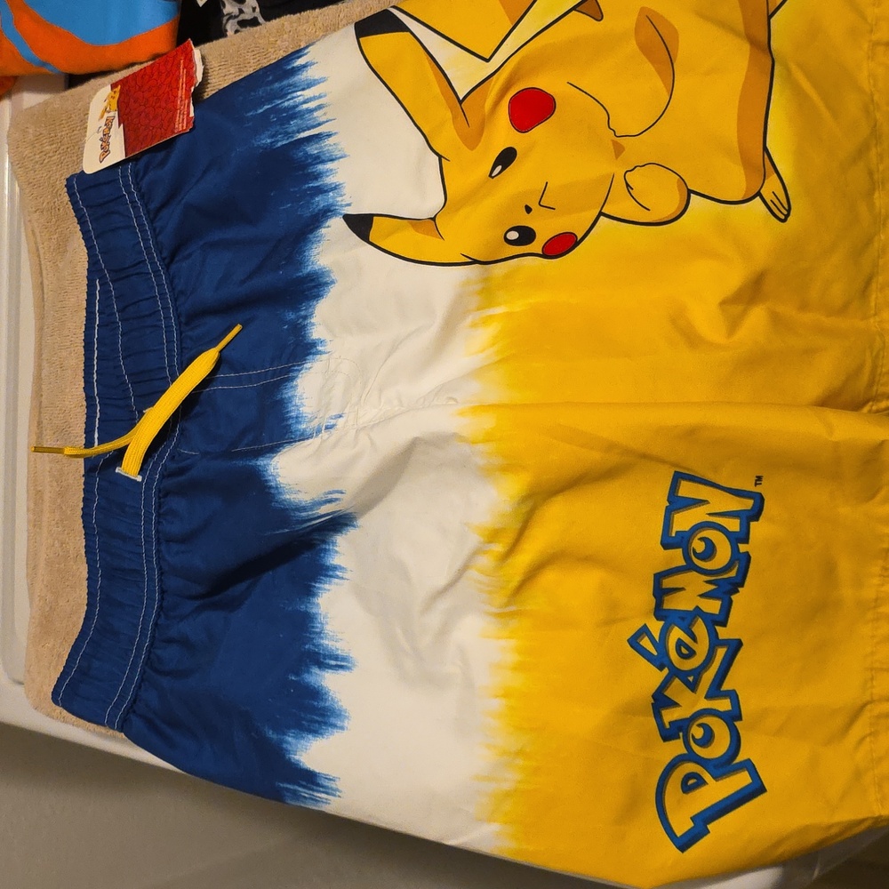 Kids Yellow and Blue POKEMON shorts